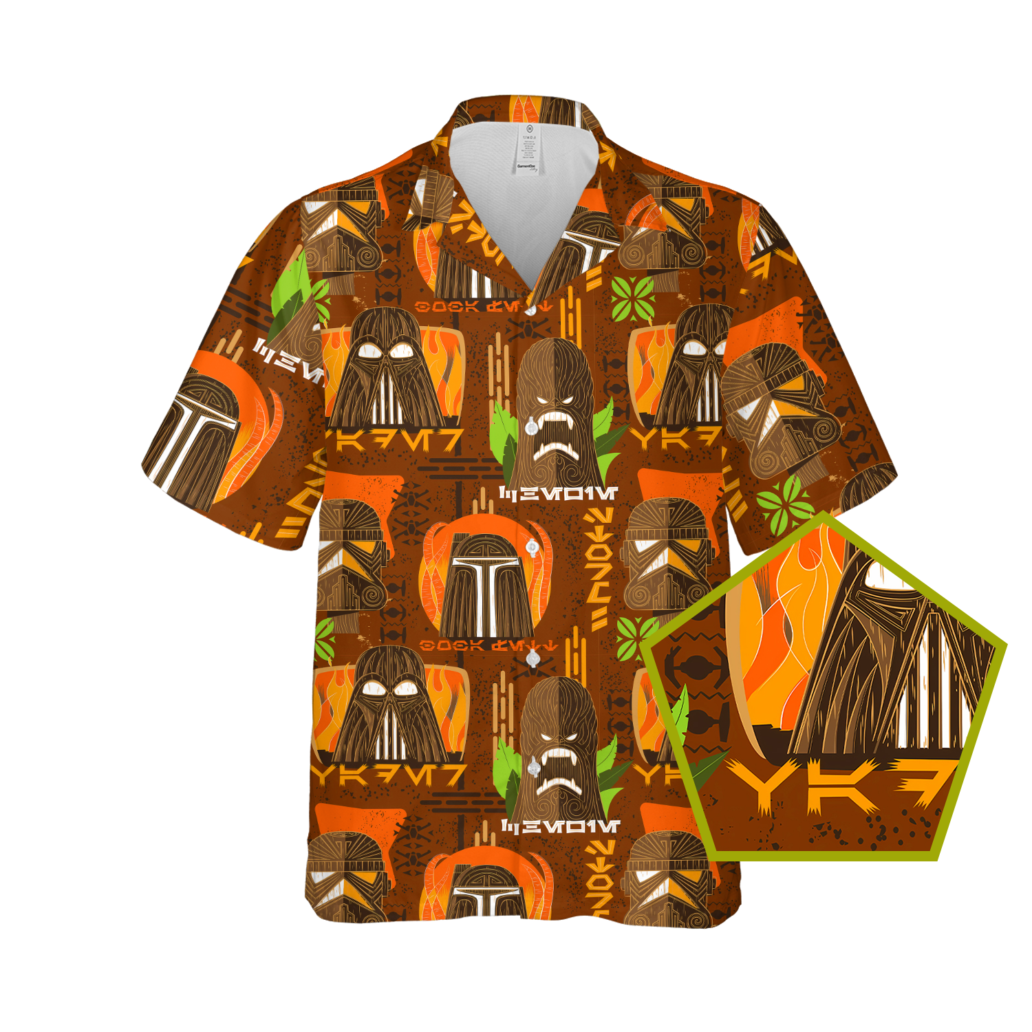 Star Wars Tiki Art lustiges Hawaiihemd, Button Down Hemd für Männer & Frauen - Bild 7 von 15