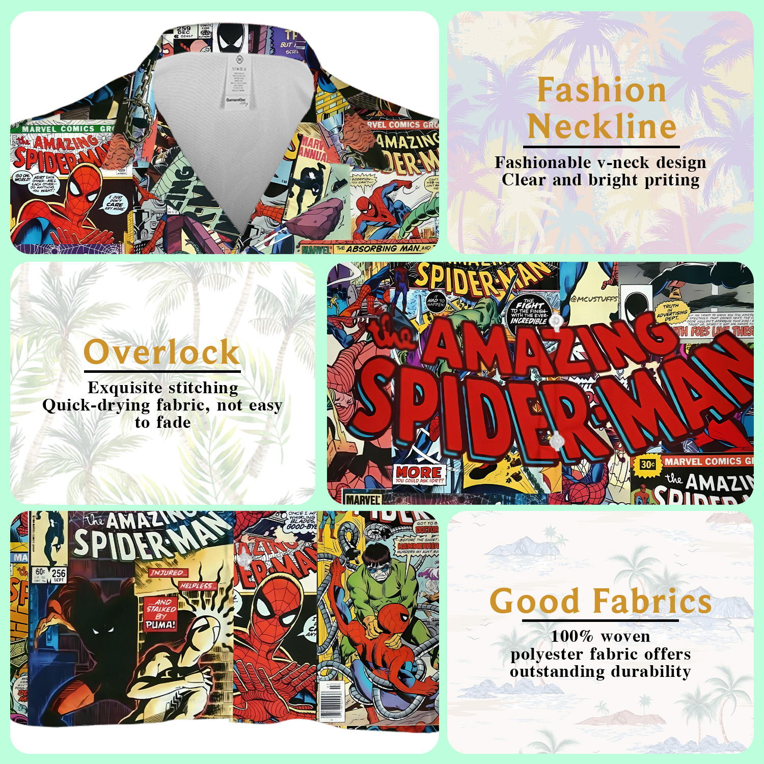 Spiderman Summer Hawaiian Shirt, Button Down Shirt For Men & Women - Picture 9 of 15