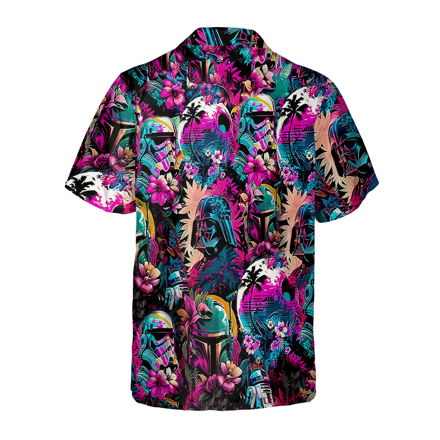 Storm Trooper Boba Fett Darth Vader Tropical Flowers Star Wars Hawaiihemd - Bild 10 von 15