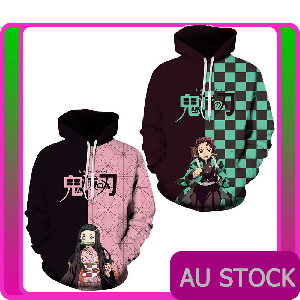 Anime Demon Slayer Costume Kimetsu No Yaiba Hoodie 3D Print Pullover Jumper