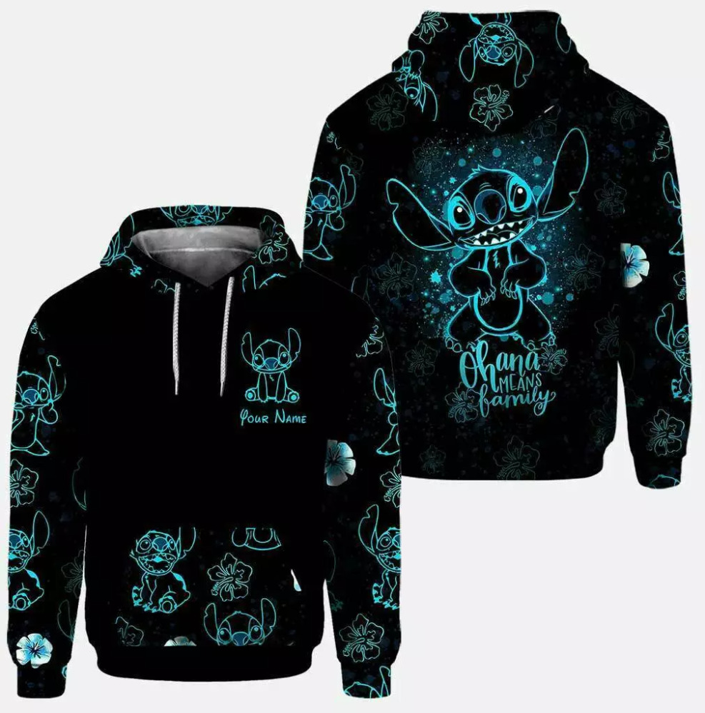 Personalized Lilo And Stitch Ohana Means Family Hoodie 3D Us Size Best Price